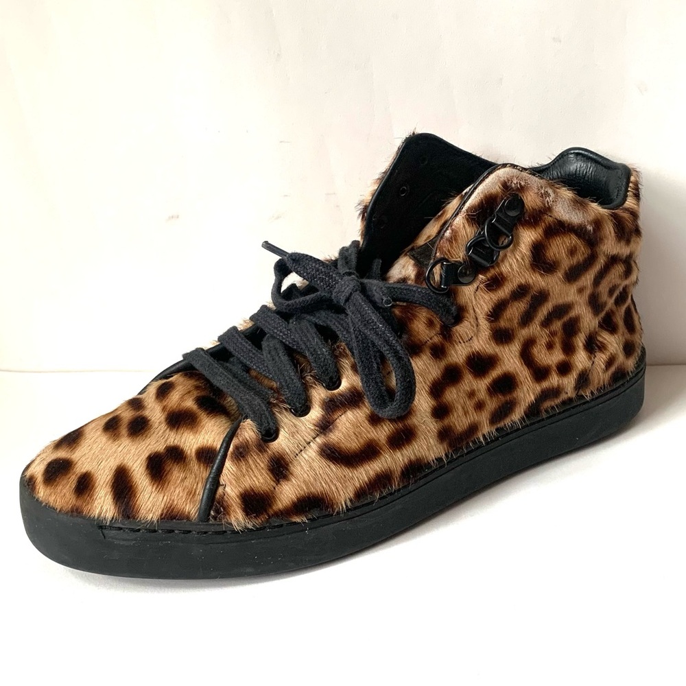 Rag & Bone Kent Leopard Hair Calf High-Top Sneaker
